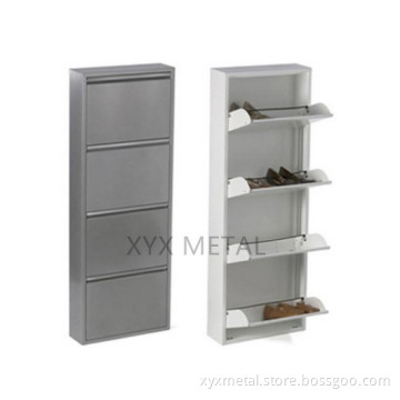 Wall Mounted 4 Doors Metal Shoe Cabinet